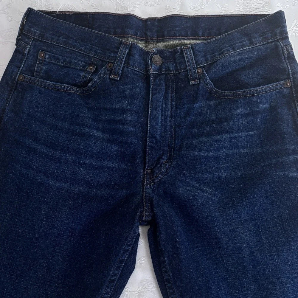 Levis‎ 514 Straight Fit Mens Jeans Dark Wash Indigo Blue W32 L34 Denim Pants